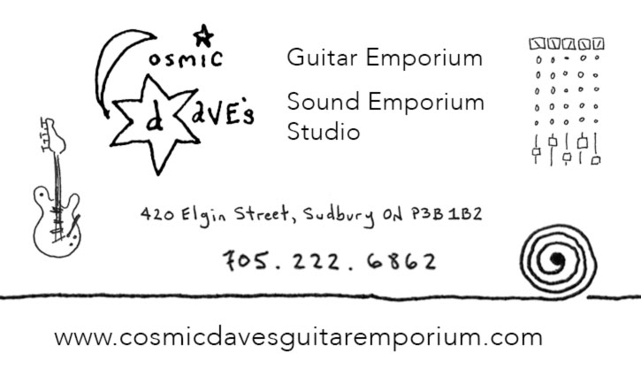 Cosmic Dave's Guitar Emporium Elgin Street Sudbury