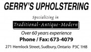 Gerry's Upholstering Sudbury Ontario Upholstery Fabric Tops Leather Goods Repair