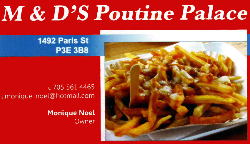 m & D's Poutine Palace Chip Stand in Sudbury Ontario
