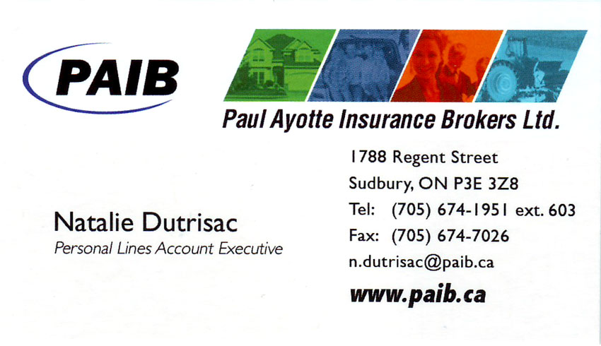 Paul Ayotte Insurance Brokers Ltd Sudbury, ON Canodex