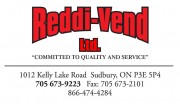 Reddi-Vend Ltd Sudbury Ontario Vending Machines Business Card