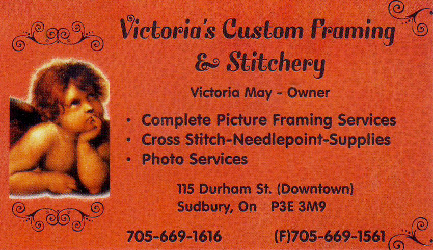 Victorias-Custom-Framing-Stitchery-Downtown-Sudbury-Ontario-Picture-Framing-Needlepoint-Cross-Stitch-Victoria-May